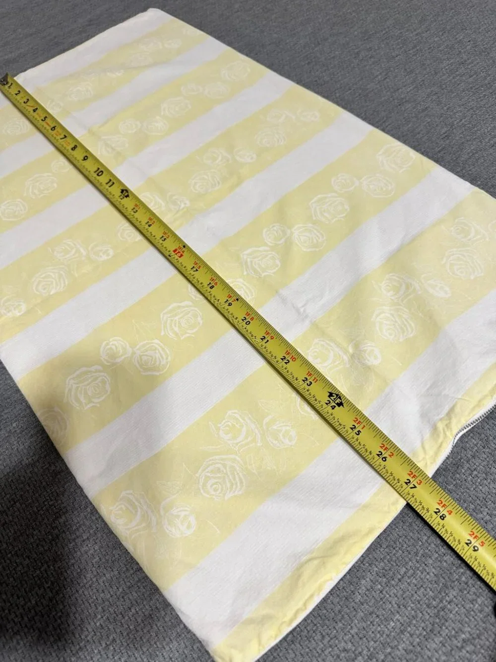 1950s Vintage Cotton Ticking Pillow Zippered Cover Freund Manhattan Cottagecore